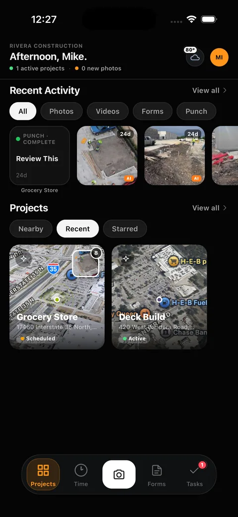 CrewLead app — Projects